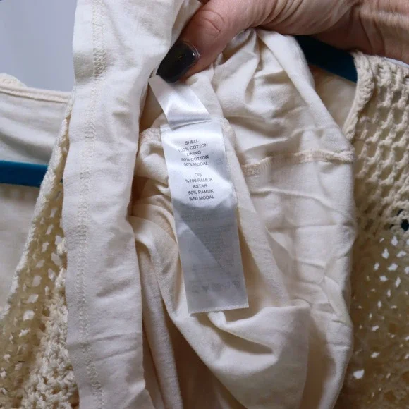 Forever New Crochet Lace Dress Womens 6 Cream Boho Floral Knit Mini Lined Summer - Picture 5 of 5